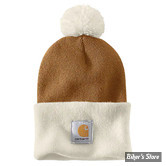 BONNET - CARHARTT - LOOKOUT - MARRON / BLANC