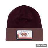 BONNET - KING KEROSIN - CALIFORNIA BEAR BEANIE - MARRON