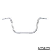 GUIDON 32MM SUR RISERS 25.40MM / GUIDON APEHANGER - HAUTEUR : 25,40CM / 10" - BURLY BRAND - 1.25" Gorilla Apes - CHROME - B28-308T