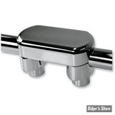 RISERS LA CHOPPERS - KIT RISERS AVEC PLATINE -THREE PIECE RISER KIT - DROIT - HAUTEUR : 38.00 MM / 1.5" - CHROME - LA-7442-01