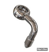 BANJO AN3 - DIAMETRE : 3/8" / 10MM - ORIENTATION : 90° - SLIMLINE - INOX POLI - GOODRIDGE - B599-03C