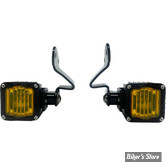 - KIT CLIGNOS LATERAUX - CUSTOM DYNAMICS - TOURING FLTR 23UP - SHARK DEMON™ SAE SELECTIVE YELLOW LED FRONT TURN SIGNALS FOR ROAD GLIDE CVO - CORPS : NOIR / CABOCHON : JAUNE - SD-23RG-FT-YB