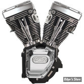 - T124 - MOTEUR S&S LONG BLOC T-SERIE - DYNA 99/05 / TOURING 99/06 - CAME : 640 - NOIR / CARTERS CHROME - 310-0282A