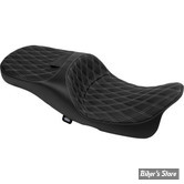 SELLE DRAG SPECIALTIES - Extended Reach FREEDOM TOURING SEAT - TOURING 08/23 - FINITION : DOUBLE DIAMOND /  COUTURES : ARGENT - 4696C