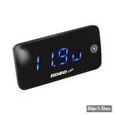 - KOSO - INDICATEUR DE TENSION DE BATTERIE + TEMPERATURE - KOSO -  UPER SLIM TOUCH | Touch screen / volt & temperature meter - AFFICHAGE : BLEU - BA068040