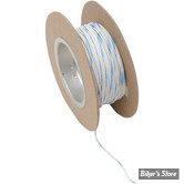 FIL ELECTRIQUE 0.80MM / 18-GAUGE - NAMZ - COULEUR : BLANC / BLEU - 100 FOOT - LES 30 METRES