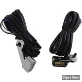 2 - CLIGNOS DRAG SPECIALTIES - LED Handlebar Marker Lights - SPORTSTER 14/22 - CORPS : CHROME / CABOCHON : TRANSPARENT - L22-0231DCE