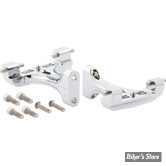 SUPPORTS DE MARCHES PIEDS ARRIERE - TOURING 93UP - OEM 50768-07 - ARLEN NESS - FORGED PASSENGER FLOORBOARD MOUNTS - CHROME - 410-034