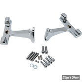 SUPPORTS DE MARCHES PIEDS ARRIERE - TOURING 93UP - OEM 53070-00 / 53070-00A - VERSION STANDARD - CHROME - DRAG SPECIALTIES
