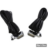 2 - CLIGNOS DRAG SPECIALTIES - LED Handlebar Marker Lights - TOURING 09/16 / FLSS 16/17 / V-ROD 09/17 - CORPS : CHROME / CABOCHON : TRANSPARENT - L22-0229DCE