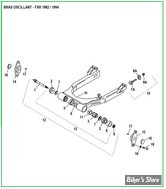  ECLATE O - PIÈCE N° 00 - ECLATE DES PIECES DE BRAS OSCILLANT - FXR 1982 / 1994