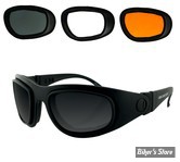 LUNETTES CONVERTIBLES - BOBSTER - SPORT AND STREET II - VERRES : FUME/ORANGE/CLAIR - MONTURE : NOIR