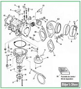  PIÈCE N° 00 - ECLATE DES PIECES DE CARBURATEUR KEIHIN 1978 / 1980 POUR HARLEY