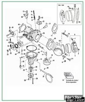  PIÈCE N° 00 - ECLATE DES PIECES CARBURATEUR KEIHIN 1981 / 1989 POUR HARLEY