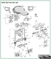  ECLATE T - PIÈCE N° 00 - ECLATE DES PIECES DE RESSORTS AUXILIAIRES - SELLE BUDDY 1936 / 1957