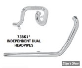 COLLECTEUR - SOFTAIL 00/06 - CROSSOVER INDEPENDANT DUAL HEAD PIPE - PAUGHCO - CHROME - 735K1