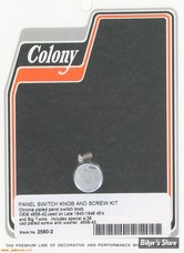 ECLATE A1 - PIECE N° 29 - BOUTON ET VIS DE CONTACTEUR - OEM 71610-42 / 4556-42 / 4558-43 - COLONY - CHROME - 2560-2