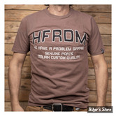 TEE-SHIRT - HOLY FREEDOM - WE HAVE A PROBLEM - MARRON - TAILLE M