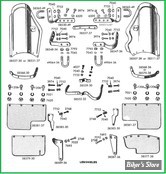  PIECES POUR PROTÈGE-JAMBES - 1948 UL / ULH 74” & 80” BigTwin Fathead ou side valve / 1948-1951 (early) EL & FL 61” & 74” Panhead