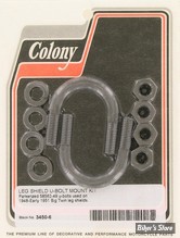 ECLATE PB - PIECE N° 10 - KIT DE MONTAGE PAR BOULON EN U POUR PROTÈGE-JAMBES - OEM 58562-49 / 11313-49 - COLONY - PARKERIZED - 3450-6