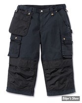 SHORT - CARHARTT - MULTIPOCKET RIPSTOP PIRATE PANT - COULEUR : BLACK 