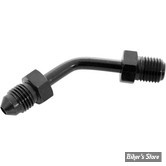 - RACCORD DE CONNECTION : AN3 > 3/8"-24 UNF - GOODRIDGE - 45° - NOIR - 646-03BK