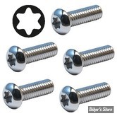 VIS TETE BOMBEE 1/4"-20 X 10.00 MM / 3/8" - TORX - CHROME - LE PAQUET DE 5 PIECES