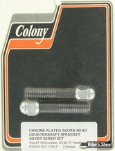 KIT VISSERIE DE CARTER DE PIGNON DE SORTIE DE BOITE - XL 52/70 - ACORN - CHROME - 7115-2