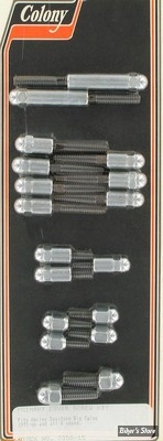 ECLATE I - PIECE N° 70 - KIT VISSERIE DE CARTER PRIMAIRE EXTERNE - BIG TWIN 70/86 - OEM 903 / 1301 / 4813 / 1305 / 4718 / 4741 -  ACORN / CHROME - 7350-15