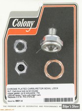 ECLATE M - PIECE N° 01 / 02 - KIT ECROU DE CUVE DE FLOTTEUR - CARBURATEUR LINKERT - OEM 27375-29 / 27376-28 /  - COLONY - CHROME - 8901-4