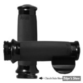 POIGNEES AVON - AVON CUSTOM CONTOUR GRIPS - NOIR / EMBOUT : NOIR / AVEC THROTTLE BOSS - CC-86-ANO-BOSS