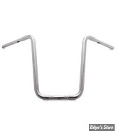 - GUIDON APEHANGER - GUIDON SANTEE APE HANGER - HAUTEUR : 19" - PERCE - FINITION : CHROME