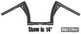 GUIDON Z-BAR STYLE - GUIDON Z-BAR STYLE - GUIDON FRED KODLIN - BONANZA FAT BAR - LOW - HAUTEUR : 11" - NOIR