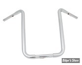 GUIDON 32MM SUR RISERS 25.40MM / GUIDON APEHANGER - HAUTEUR : 49.00CM / 19" - SANTEE - HAUTEUR : 19" - PERCE - FINITION : CHROME