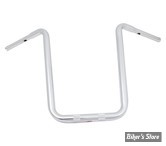 GUIDON 32MM SUR RISERS 32MM / GUIDON APEHANGER - HAUTEUR : 48.00CM / 19" - SANTEE -  CHROME