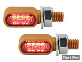 -FEU DE POSITION / FEU STOP / CLIGNO - HIGHSIDER - LITTLE BRONX - HIGHSIDER pro Little Bronx LED 3-in-1 - 3 FONCTIONS - CORPS GOLD / CABOCHON FUME