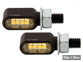 CLIGNOTANT A LEDS - HIGHSIDER - LITTLE BRONX - HIGHSIDER pro Little Bronx LED Indicator/Position Light - 2 FONCTIONS - CORPS NOIR / CABOCHON FUME