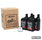 KIT HUILE MINÉRALE - Kit vidange moteur high perfomances - SAE50 - HUILE MINERALE - 80-84 Sportster, 82-84 FL Shovel, 82-84 FX Shovel, 85-86 FX - FILTRE A HUILE : CHROME -  REVTECH