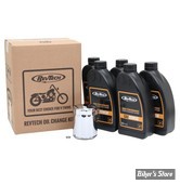 KIT HUILE MINÉRALE - Kit vidange moteur high perfomances - SAE20W50 - HUILE MINERALE - MILWAUKEE EIGHT SOFTAIL / TOURING - FILTRE A HUILE : CHROME -  REVTECH