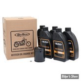 KIT HUILE MINERALE - Kit vidange moteur high performances - SAE20W50 - HUILE MINERALE - MILWAUKEE EIGHT SOFTAIL / TOURING - FILTRE A HUILE : NOIR -  REVTECH