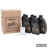 KIT HUILE SYNTHETIQUE - Synthetic Performance MTP SAE20W50 - 17-24 Touring, 17-24 Trike, 18-24 Softail - FILTRE A HUILE : chrome -  REVTECH