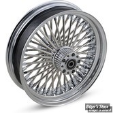 16 X 3.50 - ROUE ARRIÈRE 50 RAYONS - FAT DADDY - TOURING 02/07 / SPORTSTER 05/07 - Right Wright Wheels Fat Daddy -  MOYEU : CHROME / JANTE : CHROME / RAYONS : INOX POLI