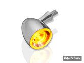 CLIGNOTANT A LEDS -   KELLERMANN - BULLET PL 1000 - 2 FONCTIONS - FINITION : CHROME MAT / LED JAUNE - 181.400 - LA PIECE