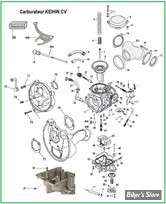  PIÈCE N° 00 - ECLATE DU CARBURATEUR KEIHIN CV POUR HARLEY