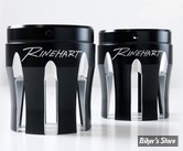 4" - EMBOUT D'ÉCHAPPEMENT - RINEHART RACING - MOTO SERIE -  CASTLE END CAP - NOIR - 900-0110 - LA PAIRE