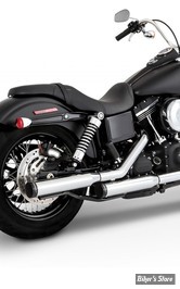 SILENCIEUX - RINEHART RACING - DYNA 06/17 - 3″ SLIP-ON EXHAUST - CHROME / EMBOUTS : NOIR - 500-0300