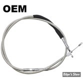 CABLE D'EMBRAYAGE POUR BIGTWIN 87/06 - LONGUEUR : 159.00 CM - OEM 38607-87 / A / 38601-89 / A - MAGNUM - INOX POLI - 5201HE