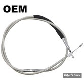 CABLE D'EMBRAYAGE POUR BIGTWIN 06UP 6 SPEEDS - LONGUEUR : 157.50 CM - OEM  38667-07 - MAGNUM - INOX POLI - 5221HE