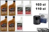 KIT HUILE SYNTHETIQUE - KIT VIDANGE MOTEUR REVTECH - SYNTHETIQUE - TOURING TWINCAM 2007/16 - FILTRE À HUILE S&S NOIR