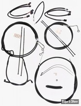 + 12" / +14" - KIT CABLES ET DURITE DE FREIN DE GUIDON RALLONGES - TOURING FLHRXS 21/23  - MAGNUM XR DOT -  NOIR / NOIR - 4861011